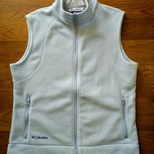 Columbia Women's Large Fleece Vest Light Blue